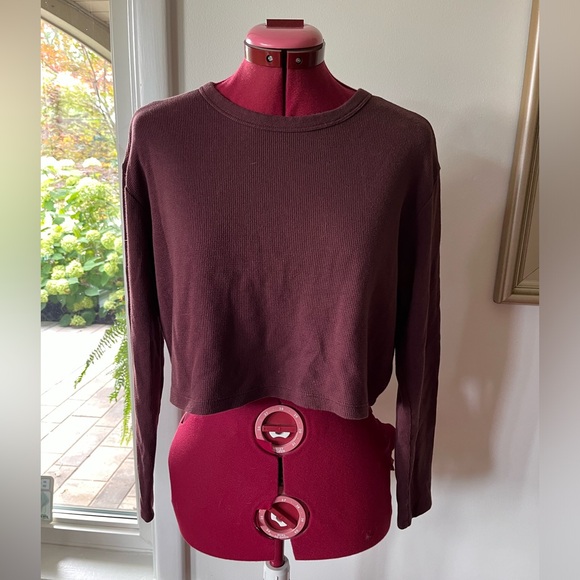 ARITZIA LONG SLEEVE CROPPED T-SHIRT - Picture 1 of 5